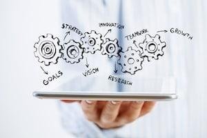 Teamwork and management in business . Mixed media Teamwork and management in business . Mixed media